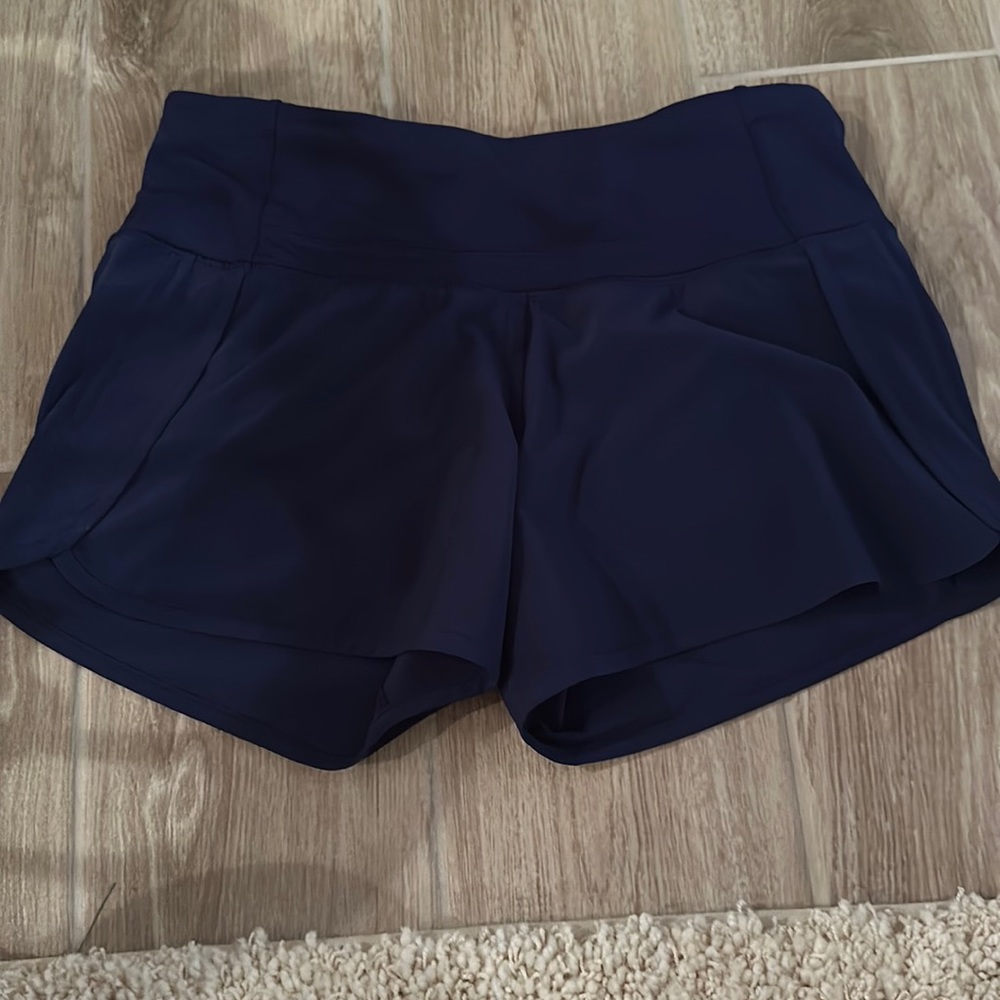 Navy Lululemon Speed Up Shorts